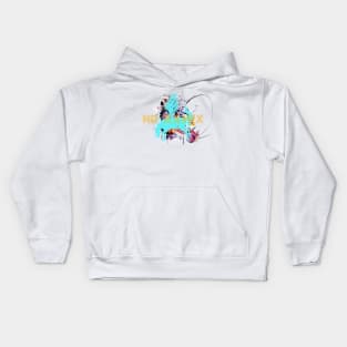 Horse abstract collage Kids Hoodie